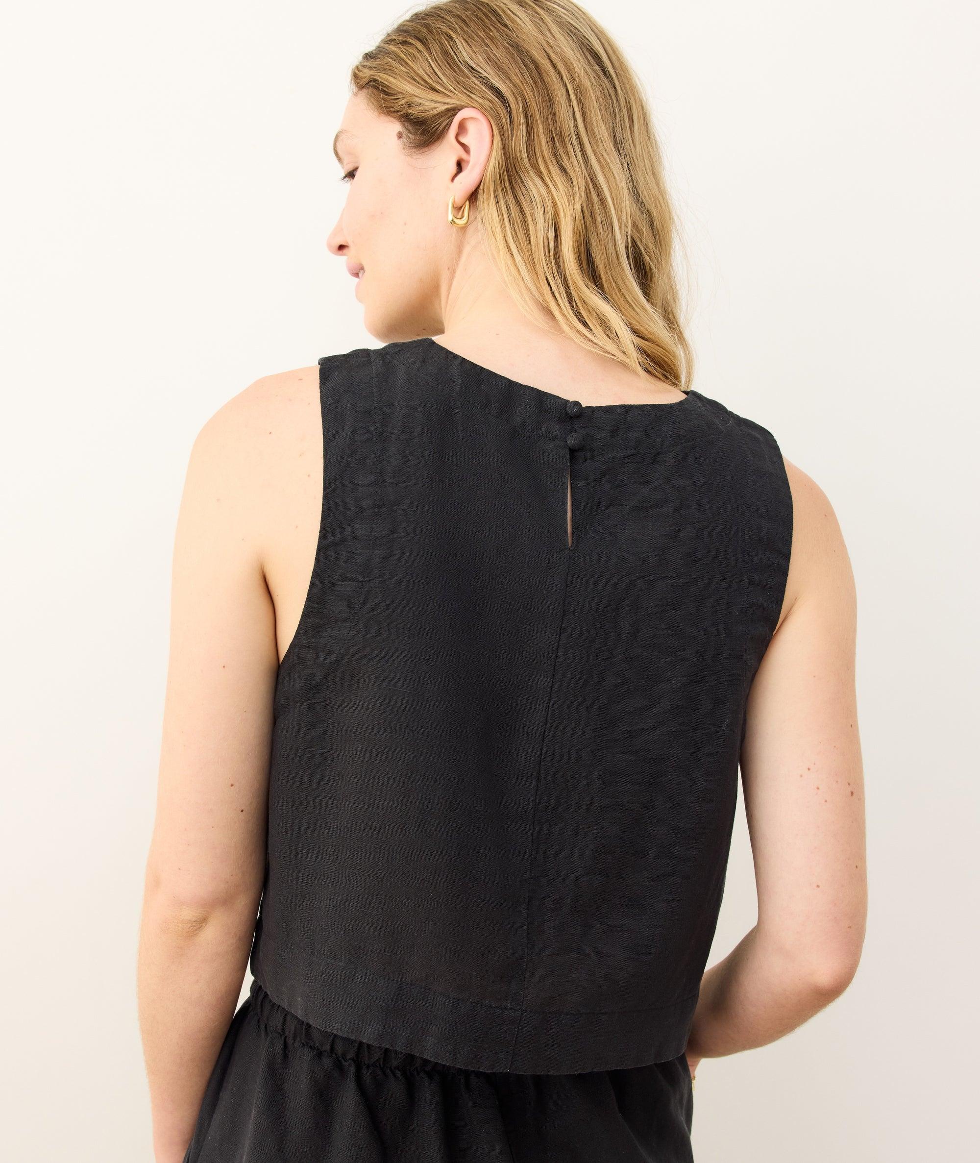 Linen Drawstring Wide Leg Pant Product Image