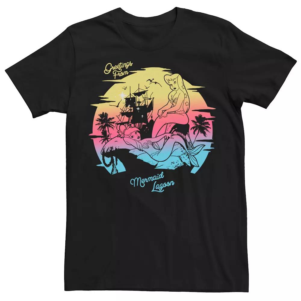 Disney's Peter Pan Men's Mermaid Lagoon Gradient Tee, Size: XXL, Black Product Image
