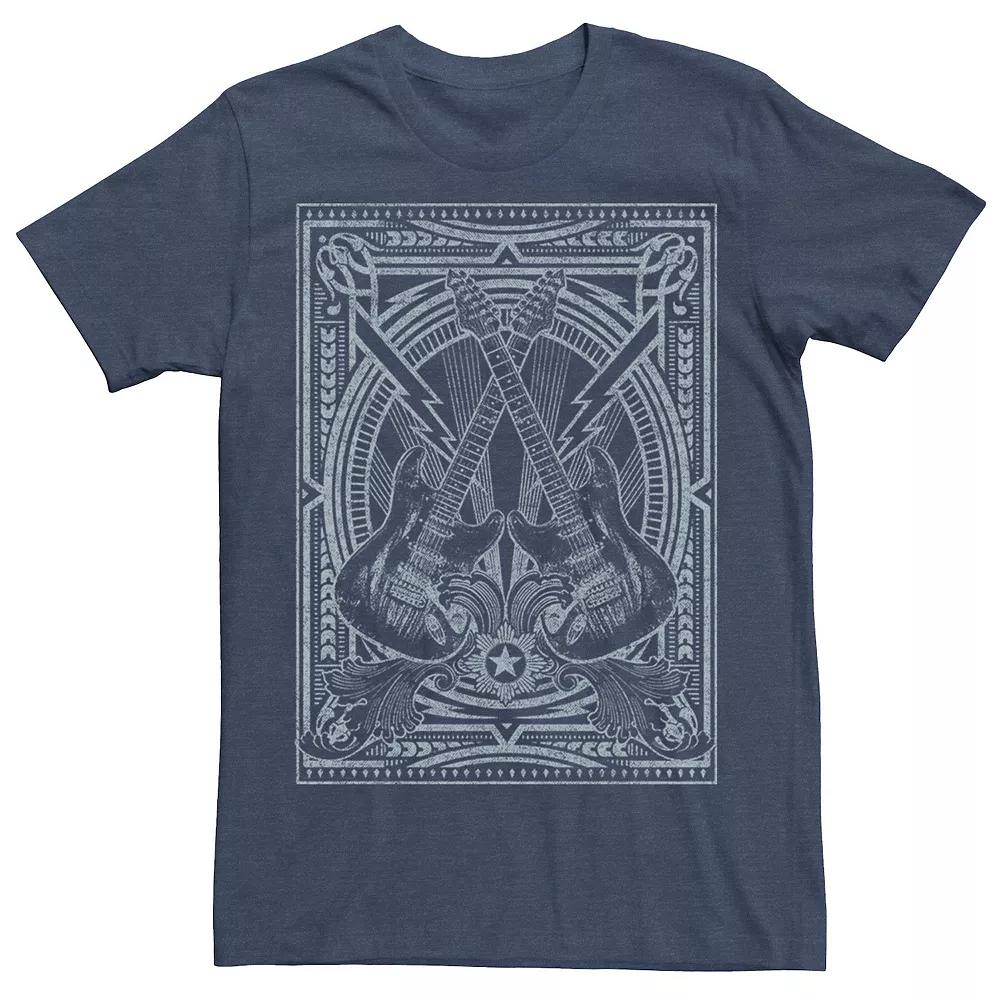 Men's Cross Guitars Distressed Poster Tee, Size: 3XL, Navy Grey Product Image