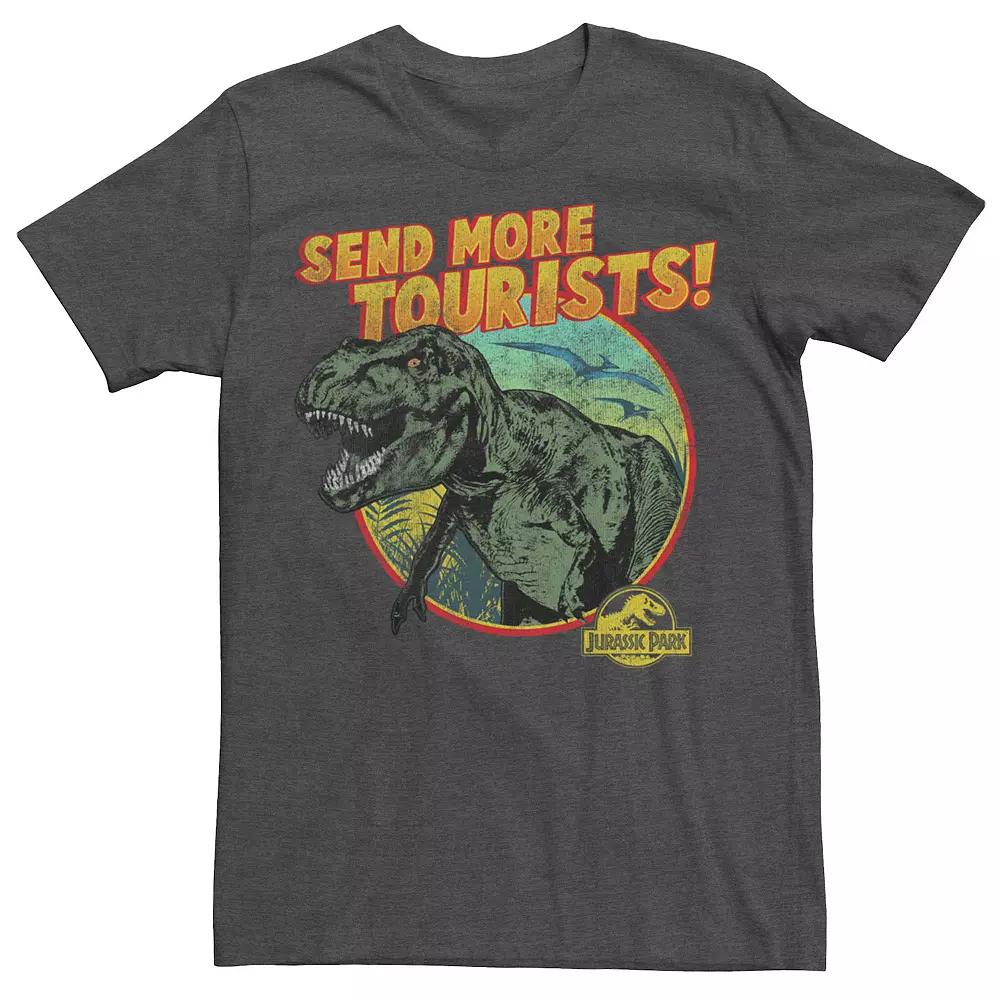 Men's Jurassic Park T-Rex Send More Tourists Tee, Size: Medium, Grey Heather Product Image