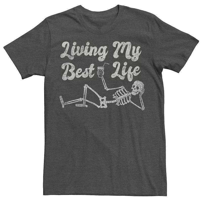 Men's Living My Best Life Skeleton Logo Tee,  Product Image