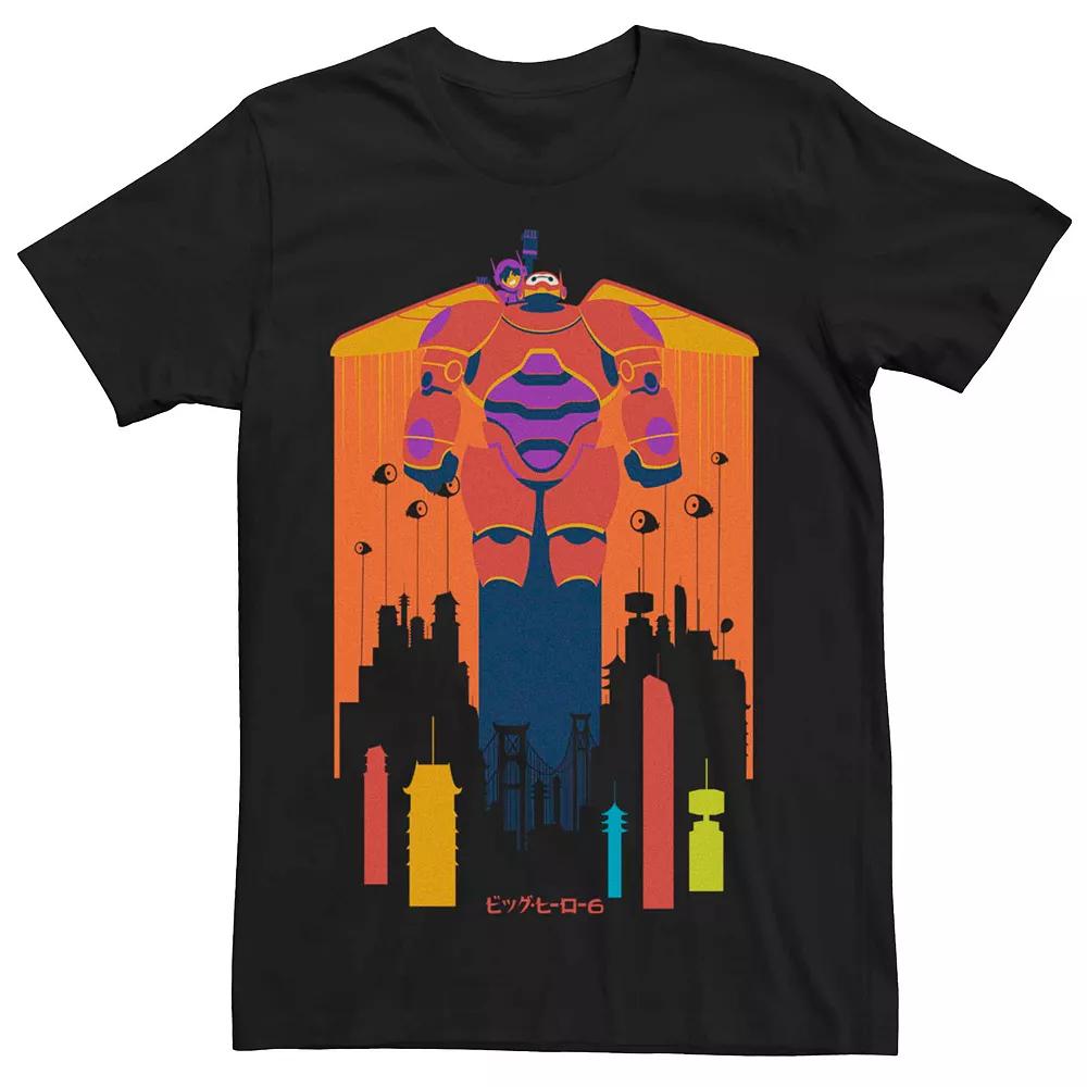 Disney's Big Hero 6 Baymax Flight Kanji Poster Men's Tee,  Product Image