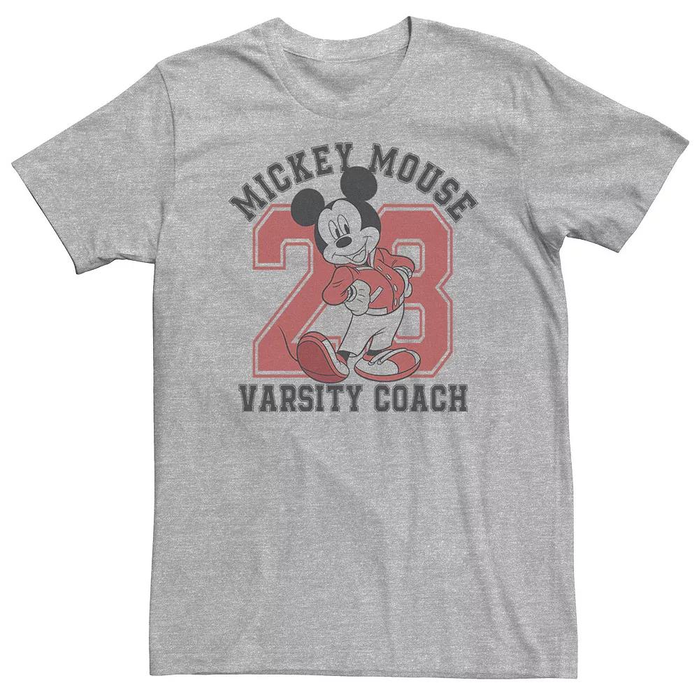 Big & Tall Disney Mickey Mouse Varsity Coach Tee, Men's,  Product Image