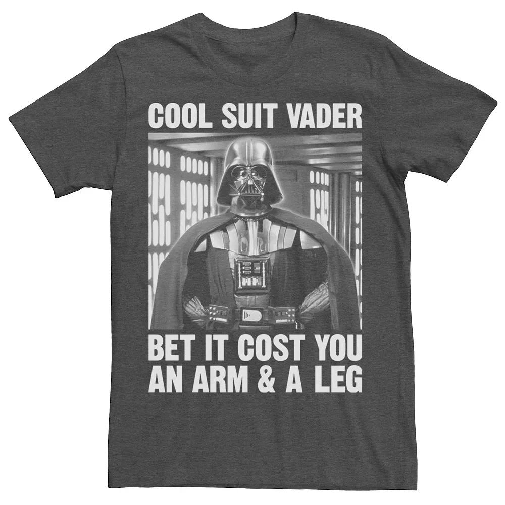 Men's Star Wars Darth Vader "Cool Suit" Funny Graphic Tee, Size: Small, Grey Heather Product Image