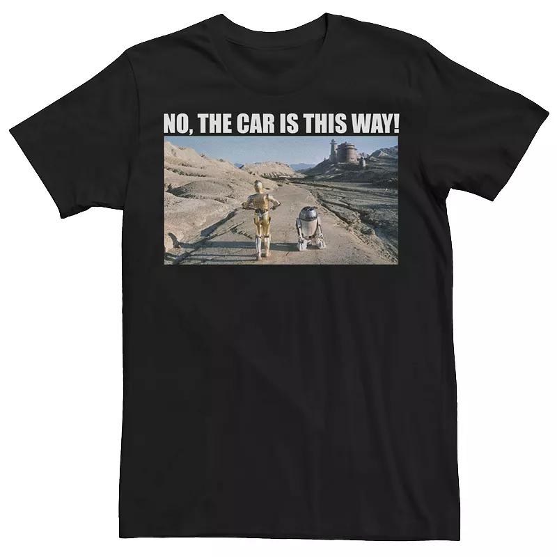 Men's Star Wars C-3PO & R2-D2 No The Car Is This Way Tee,  Product Image