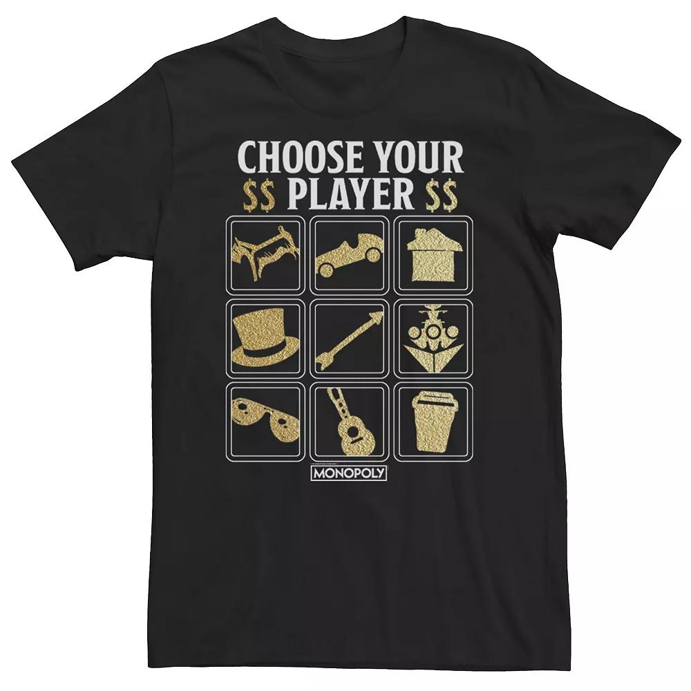 Big & Tall Monopoly Choose Your Player Icons Tee, Men's,  Product Image