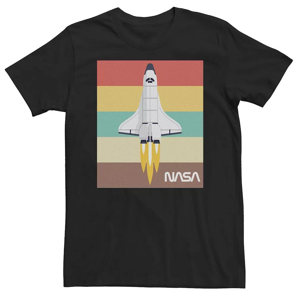 Big & Tall NASA Space Shuttle Striped Poster Tee, Men's,  Product Image