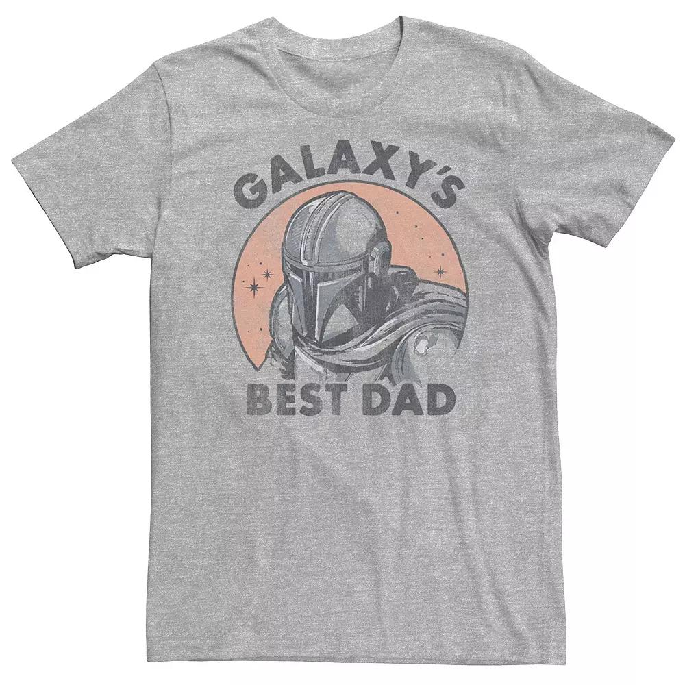 Big & Tall Star Wars: The Mandalorian "Galaxy's Best Dad" Distressed Portrait Tee, Men's,  Product Image