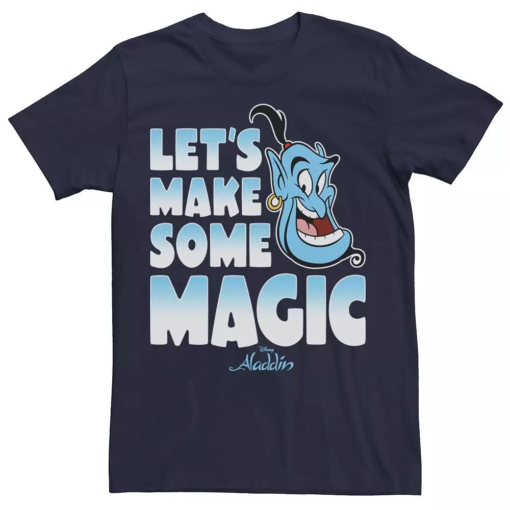 Disney's Aladdin Genie Let's Make Some Magic Gradient Text Men's Tee,  Product Image