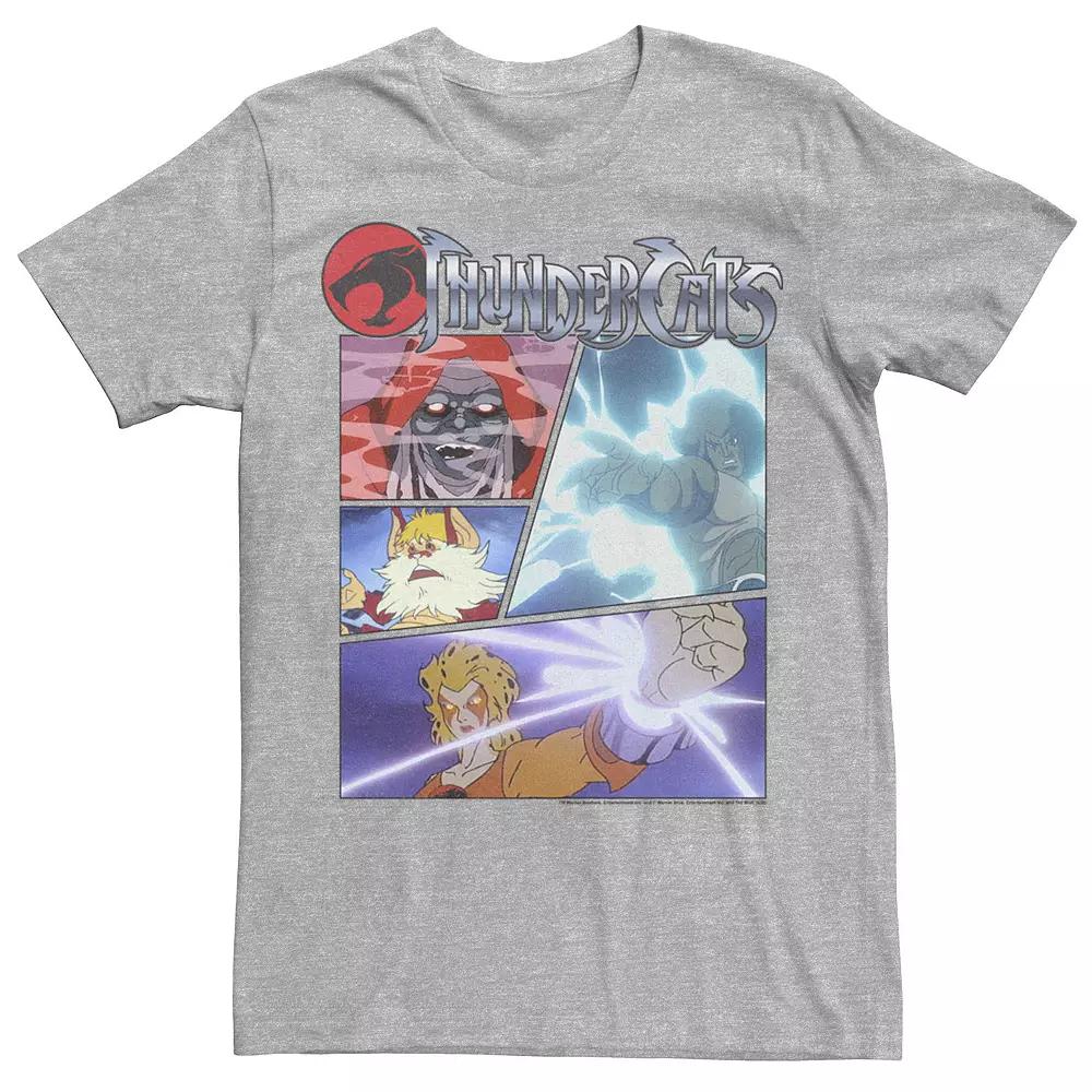 Men's ThunderCats Action Shot PaneTee, Size: XXL, Athletic Grey Product Image