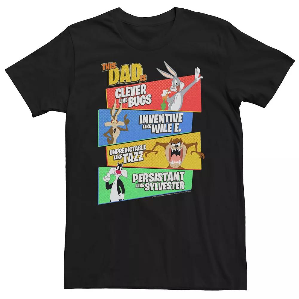 Big & Tall Looney Tunes This Dad Is Cleaver Like Bugs Tee, Men's, Size: 5XL, Black Product Image