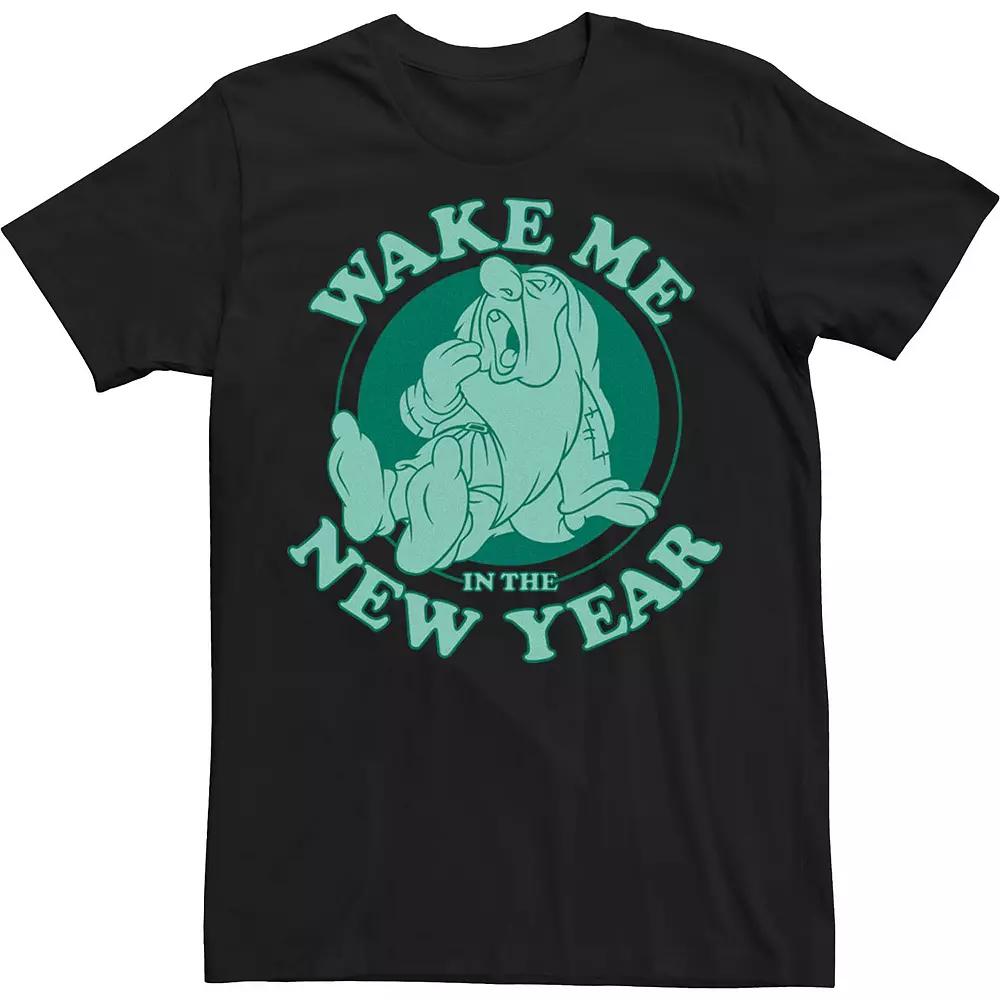 Men's Disney Princess Sleepy New Year Holiday Tee,  Product Image