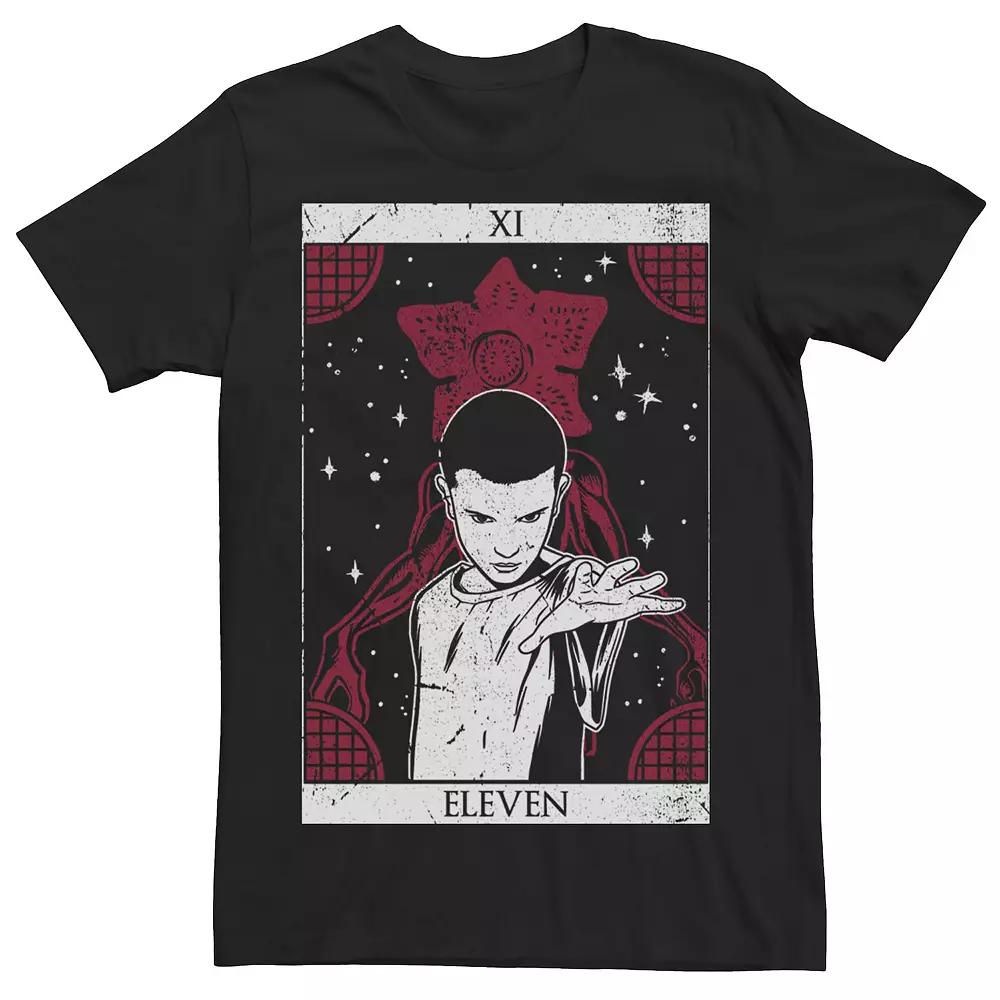 Men's Netflix Stranger Things Eleven & Demogorgon Tarot Power Tee, Size: XL, Black Product Image