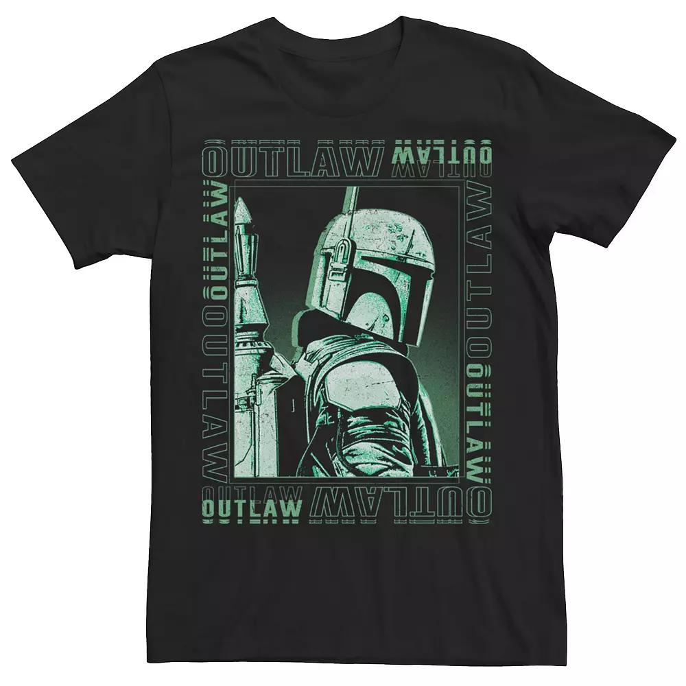 Men's Star Wars The Book Of Boba Fett Outlaw Blue Hue Portrait Tee,  Product Image