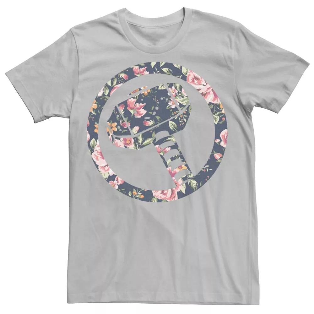 Men's Marvel Thor Floral Hammer Symbol Fill Tee,  Product Image