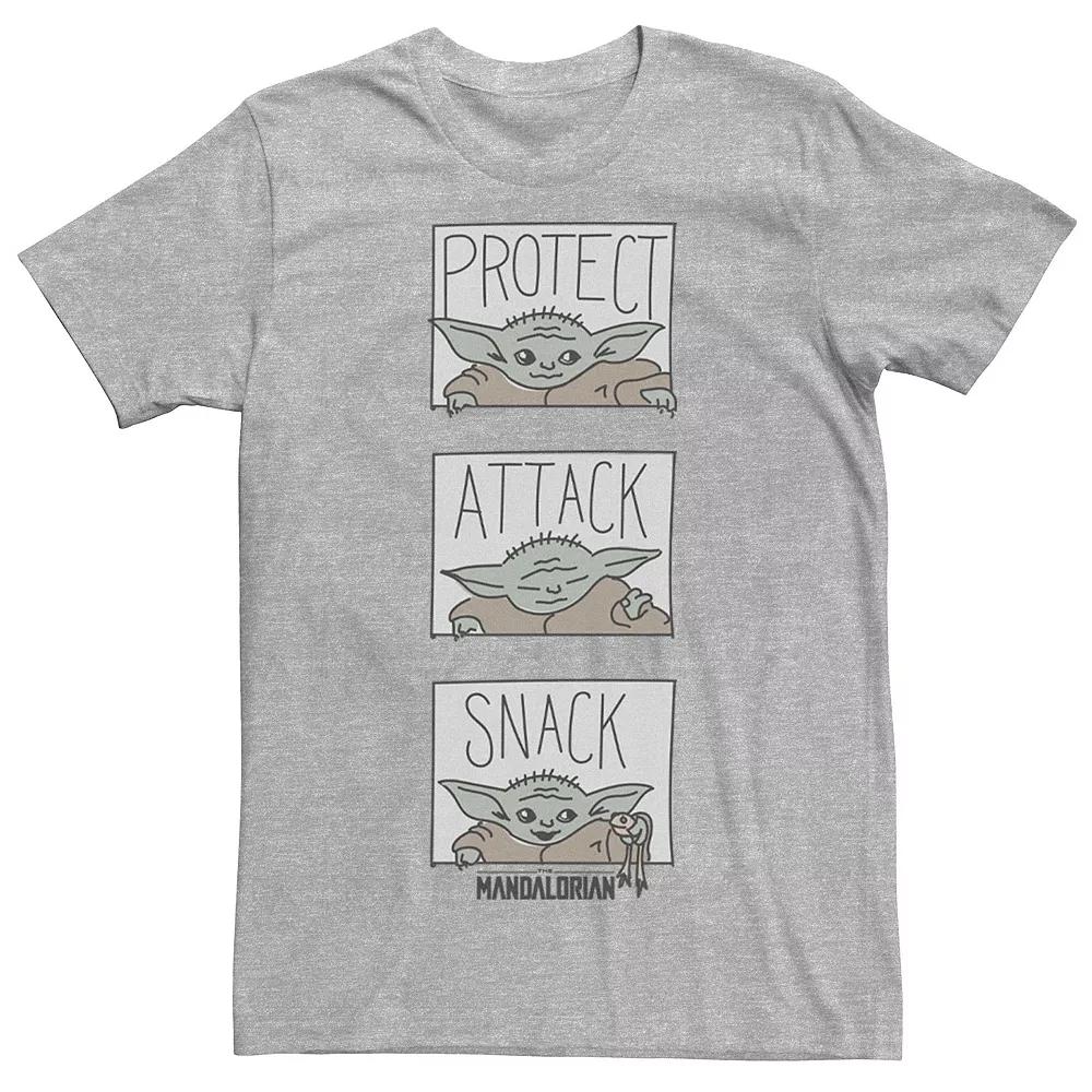 Men's Star Wars The Mandalorian The Child Protect Attack Snack Tee,  Product Image
