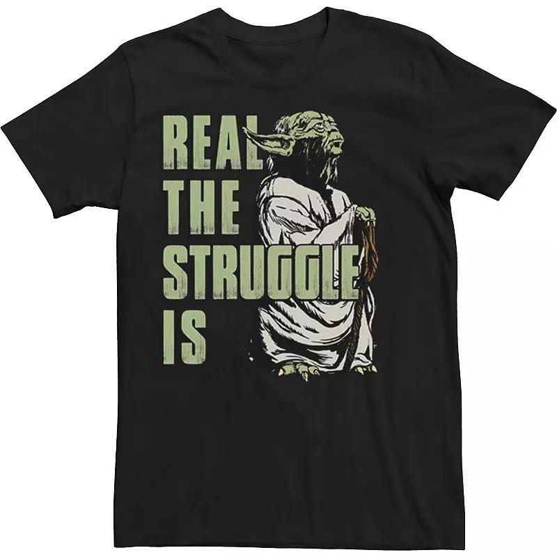 Men's Star Wars Yoda Real The Struggle Is Tee,  Product Image