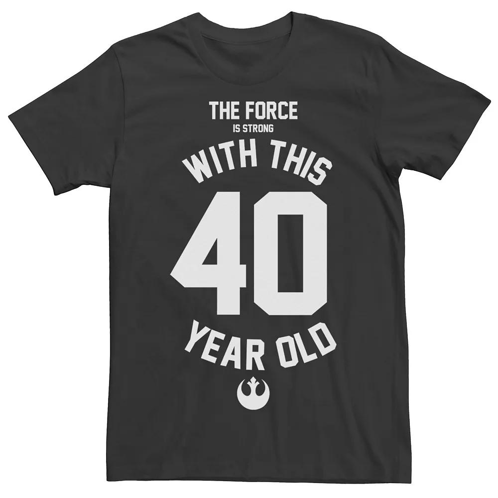 Men's Star Wars The Force Is Strong With This 40 Year Old Short Sleeve Tee,  Product Image