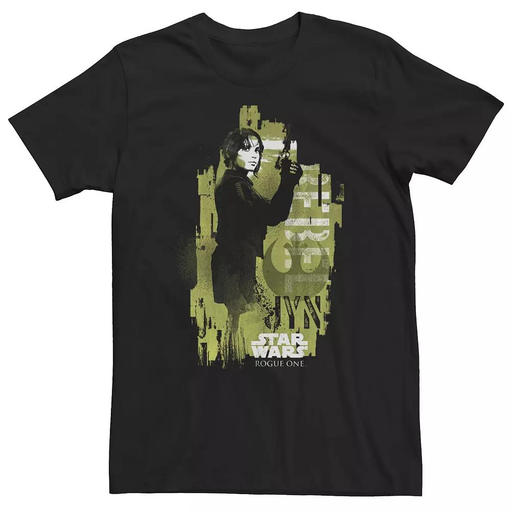 Big & Tall Star Wars Rogue One Jyn Rebellion Stencil Portrait Tee, Men's,  Product Image