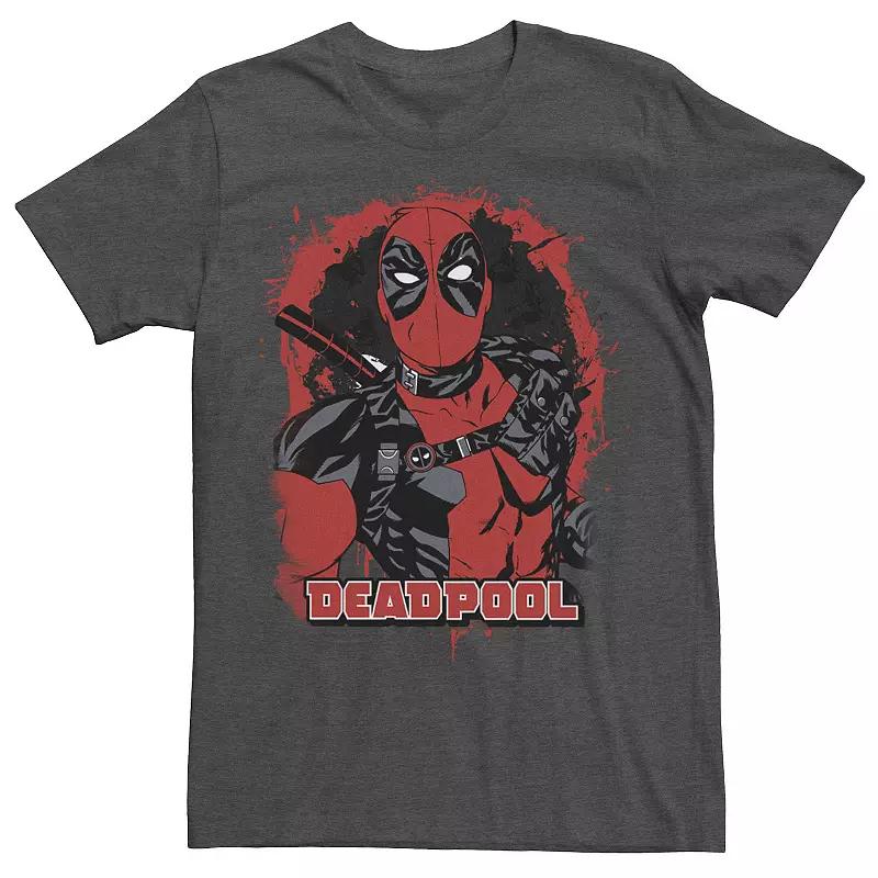 Men's Marvel Deadpool Paint Splatted Super Hero Tee,  Product Image