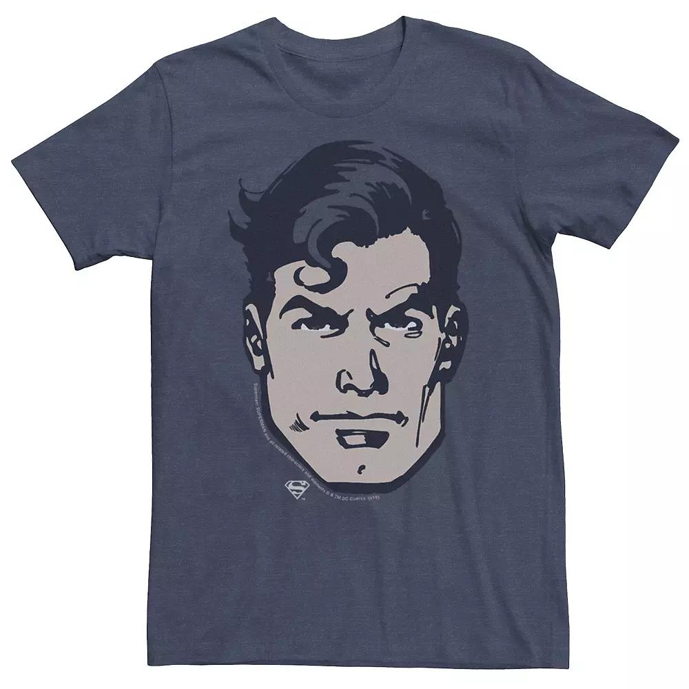 Big & Tall DC Comics Superman Large Chest Portrait Tee, Men's, Size: 3XL, Navy Grey Product Image