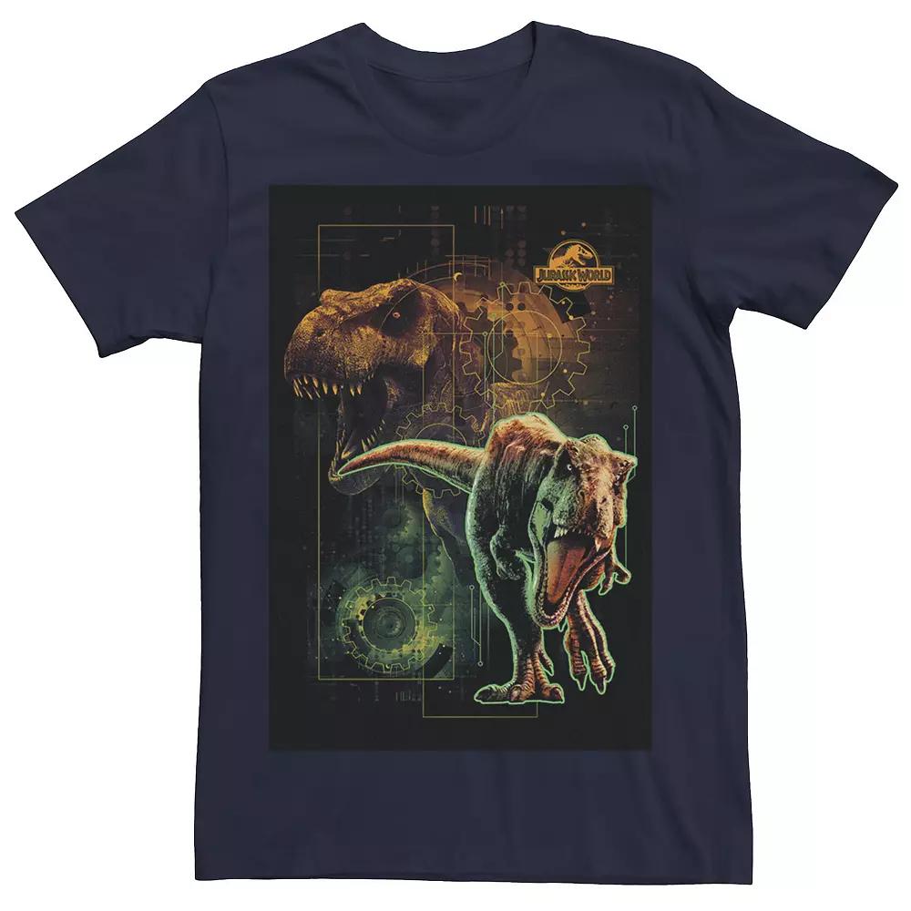 Men's Jurassic World Two T-Rex Tech Schematic Tee,  Product Image