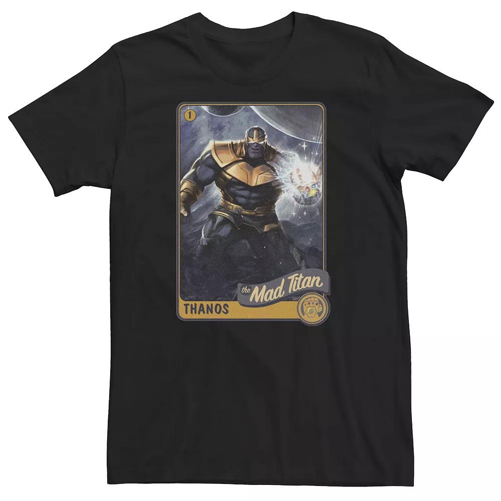 Big & Tall Marvel Avengers Thanos The Mad Titan Trading Card Tee, Men's,  Product Image