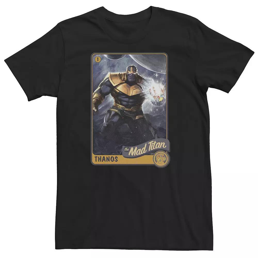 Big & Tall Marvel Avengers Thanos The Mad Titan Trading Card Tee, Men's,  Product Image