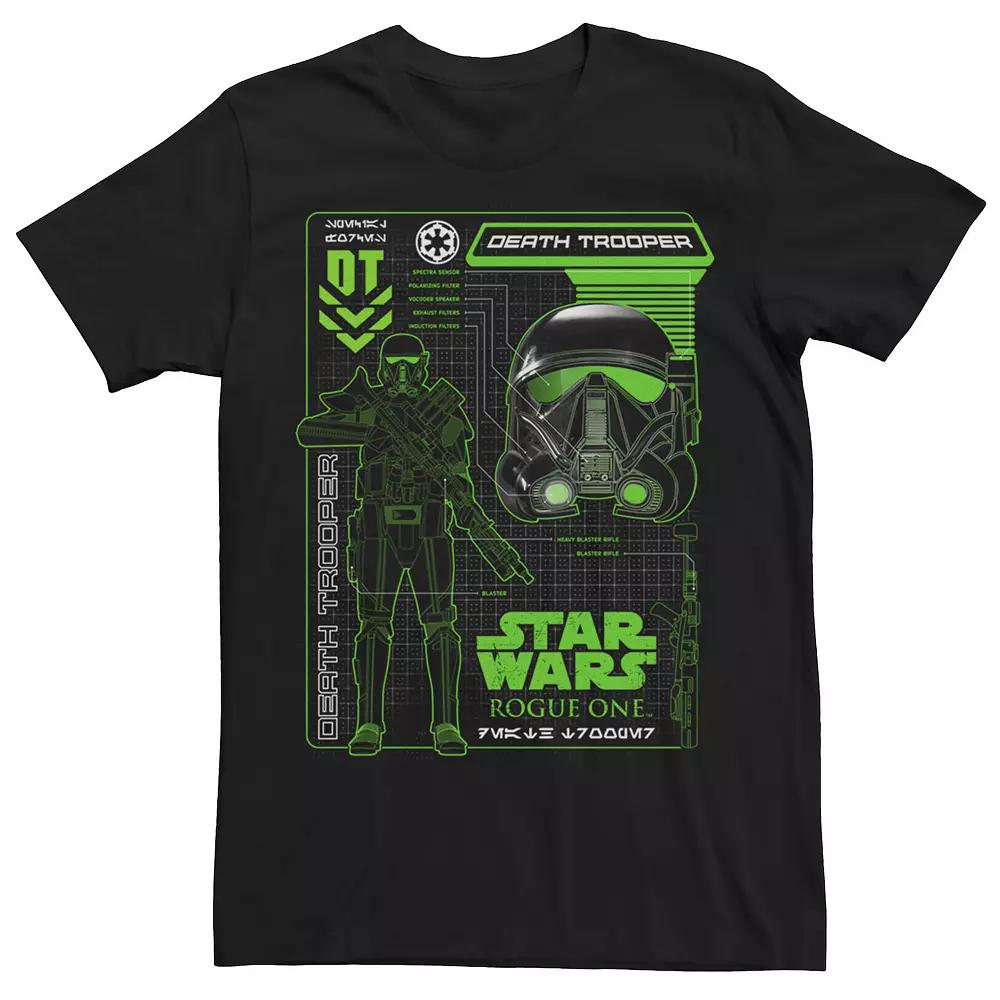 Men's Star Wars Rogue One Death Trooper Blueprints Tee,  Product Image