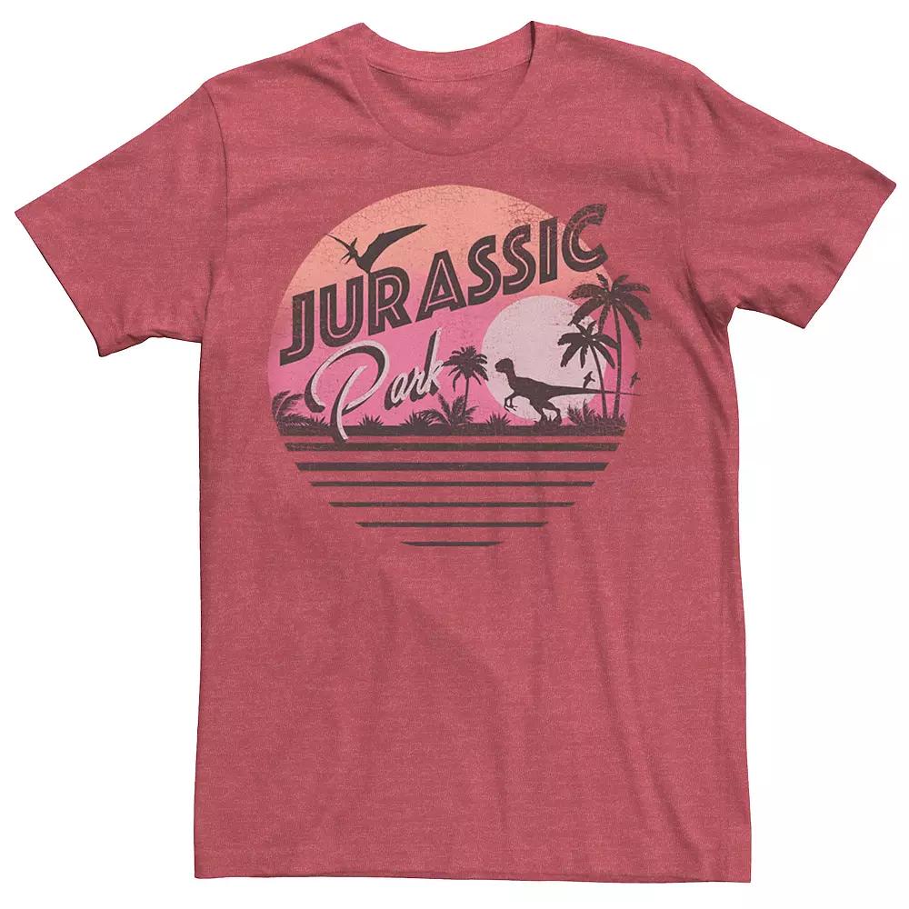 Men's Jurassic Park Pink Gradient Sunset Get Wild Tee,  Product Image