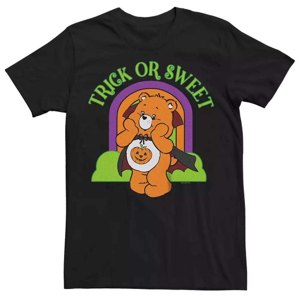 Men's Care Bears Halloween Trick-or-Sweet Vampire Costume Rainbow Graphic Tee,  Product Image