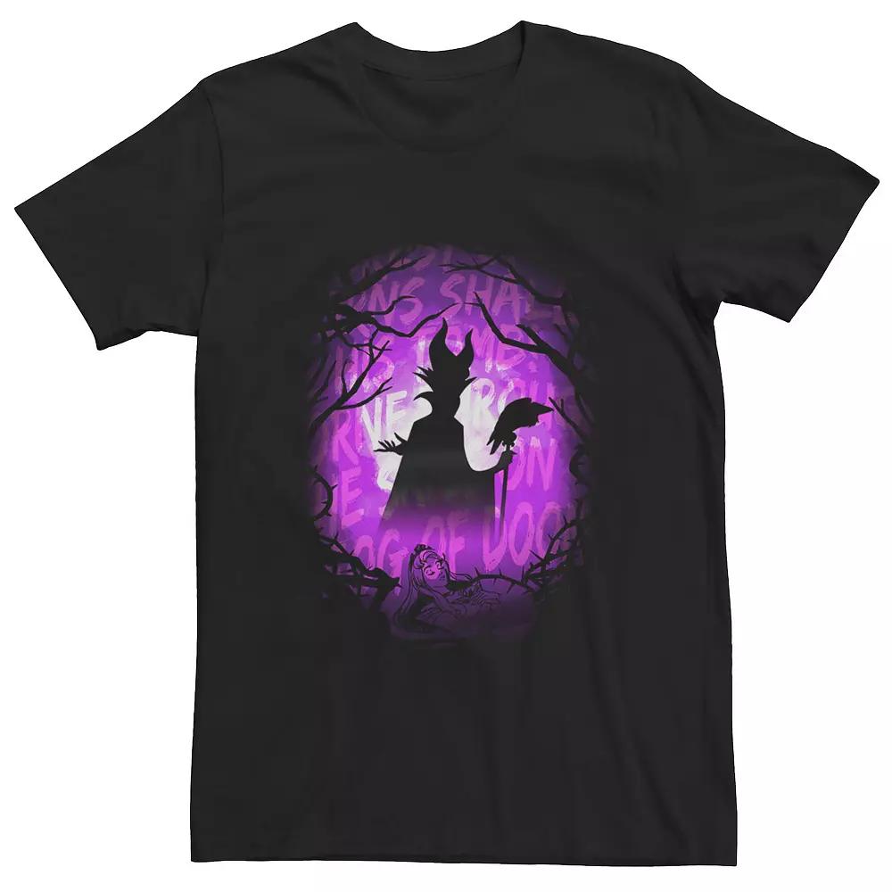 Disney's Sleeping Beauty Men's Maleficent Purple Hue Silhouette Graphic Tee,  Product Image
