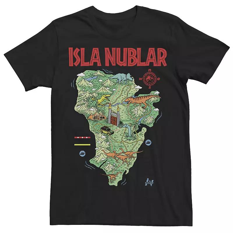 Men's Jurassic Park Islas Nublar Landmark Map Tee,  Product Image
