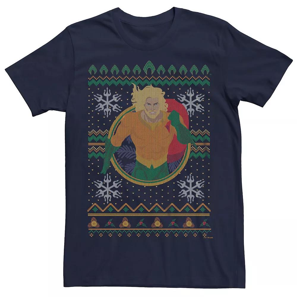 Men's Aquaman Christmas Sweater Graphic Tee,  Product Image