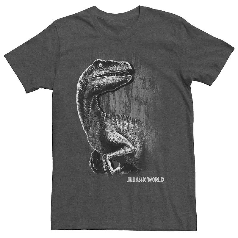 Men's Jurassic World Raptor Grunge Portrait Graphic Tee,  Product Image