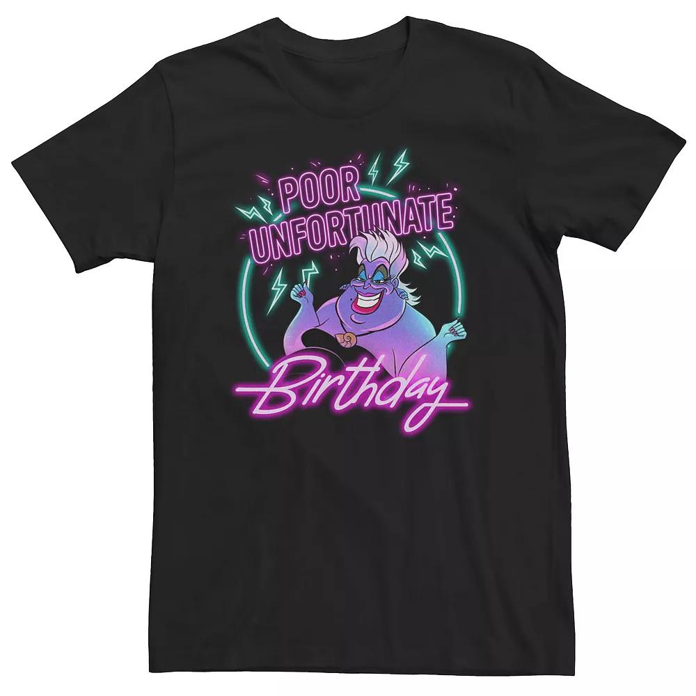 Big & Tall Disney Villains Ursula "Poor Unfortunate" Soul Neon Text Tee, Men's,  Product Image