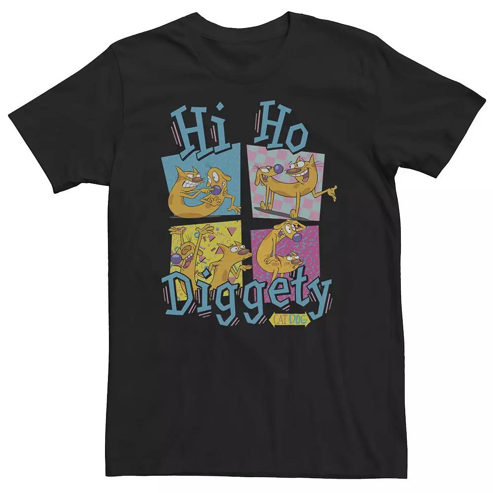 Big & Tall Nickelodeon CatDog Hi Ho Diggety Retro Tee, Men's, Size: XL Tall, Black Product Image