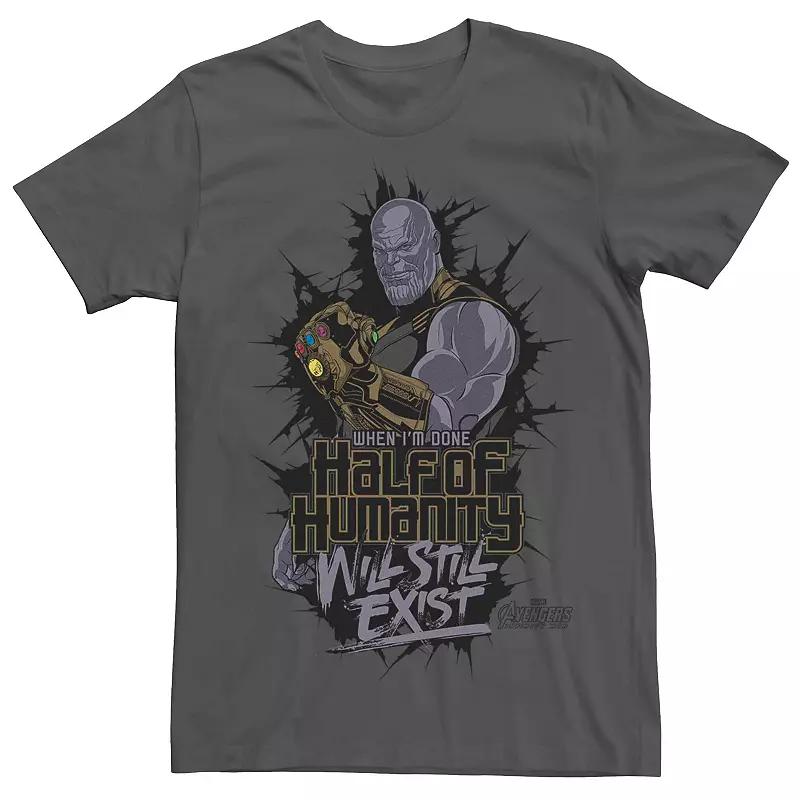 Big & Tall Marvel Guardians Of The Galaxy Rocket Raccoon Portrait Overlay Tee, Men's,  Product Image