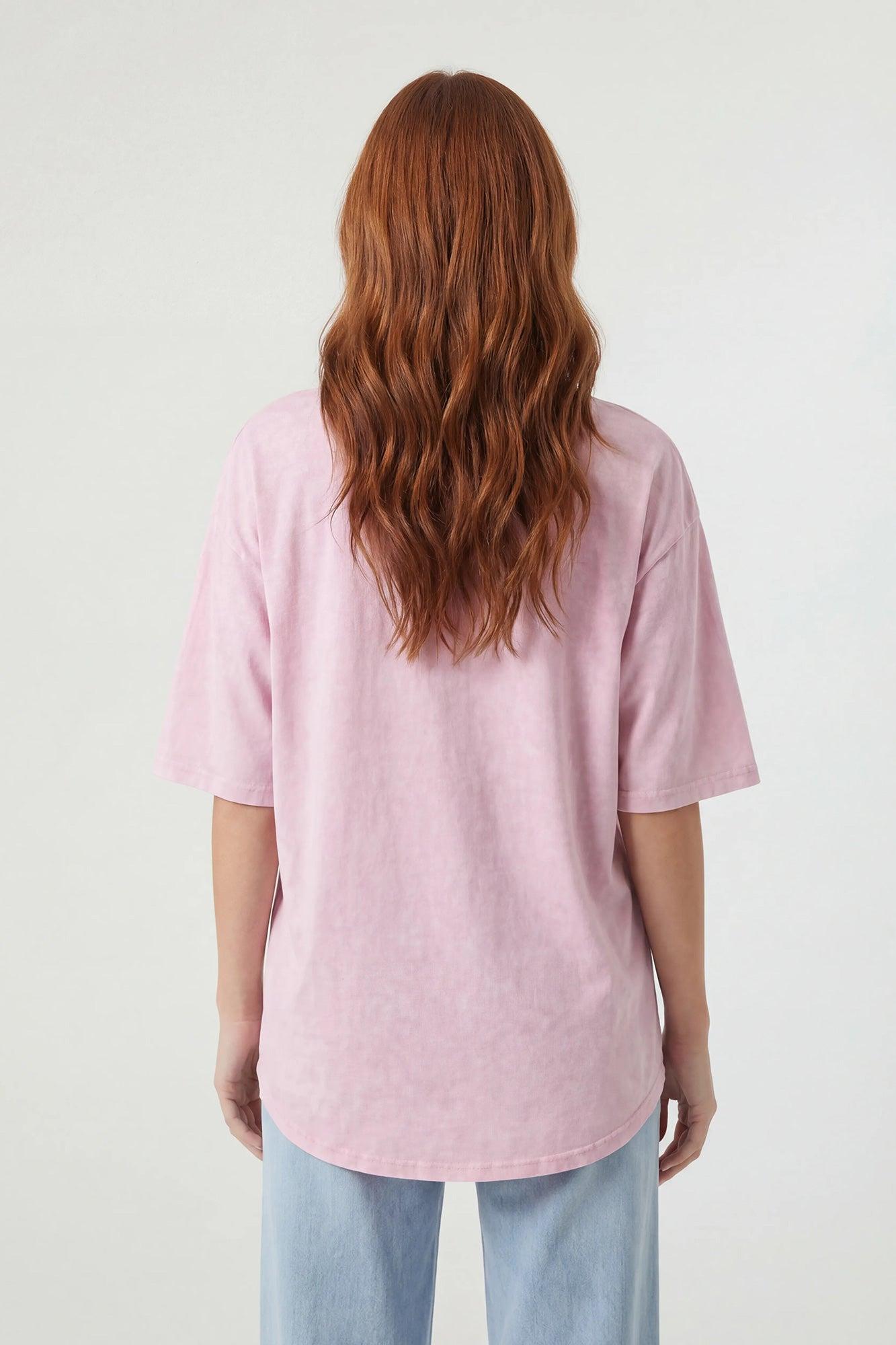 Oversized Graphic Washed T-Shirt Female Product Image