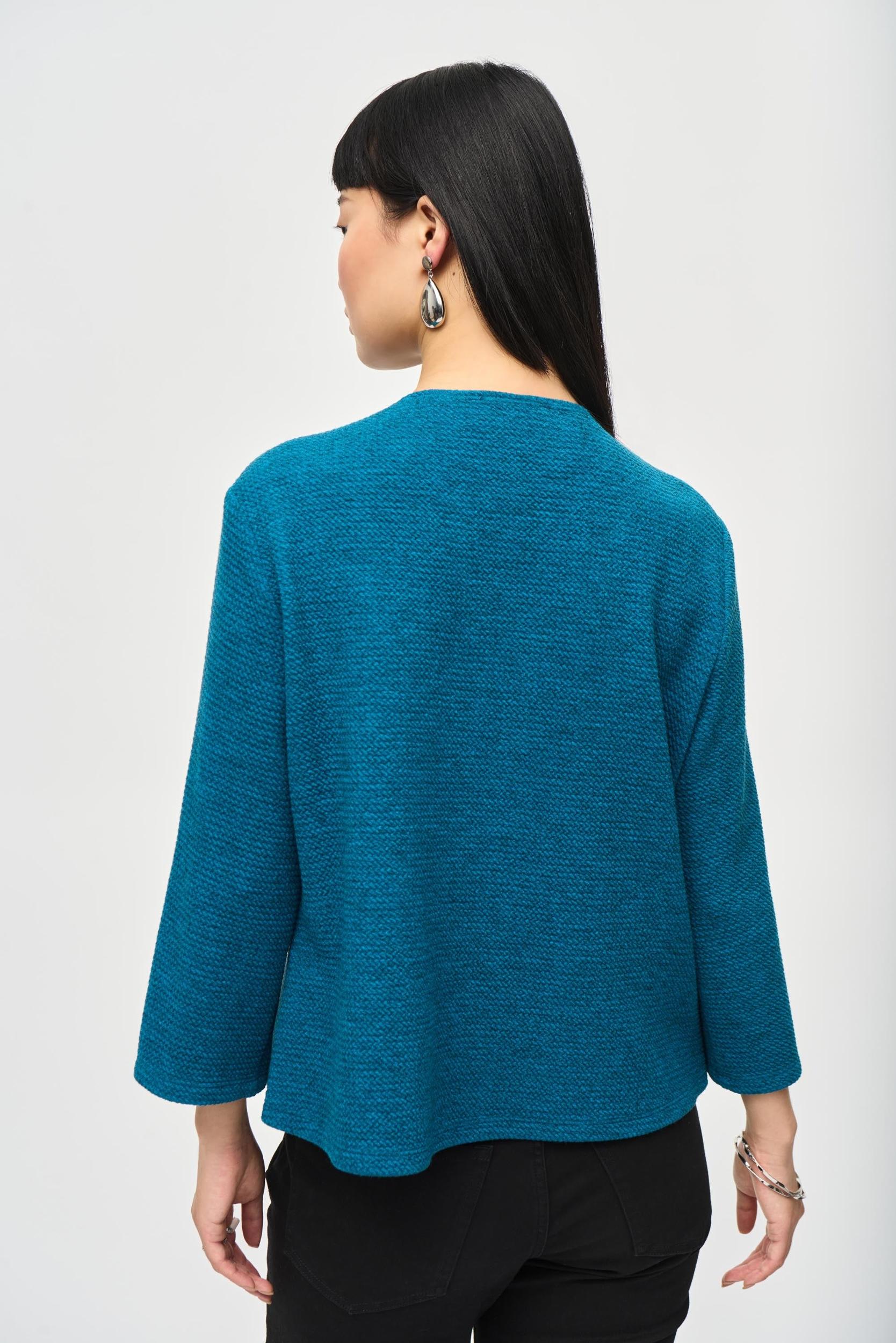 Jacquard Sweater Knit Fitted Jacket Product Image
