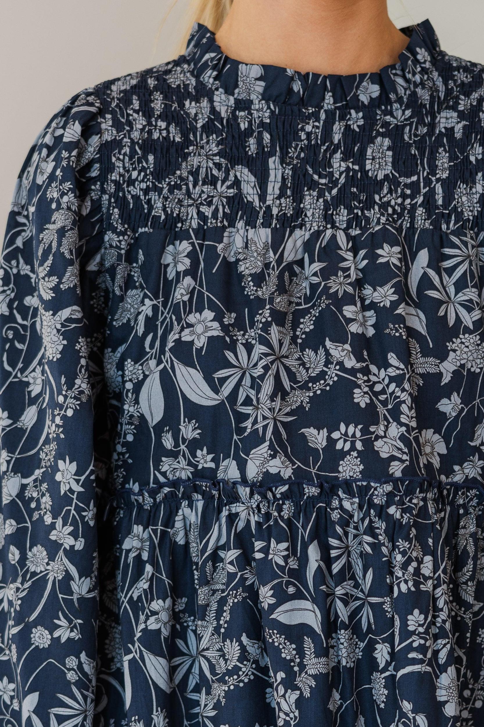 NURSING COLLECTION: Be Your Best Navy Toile Babydoll Dress Female Product Image