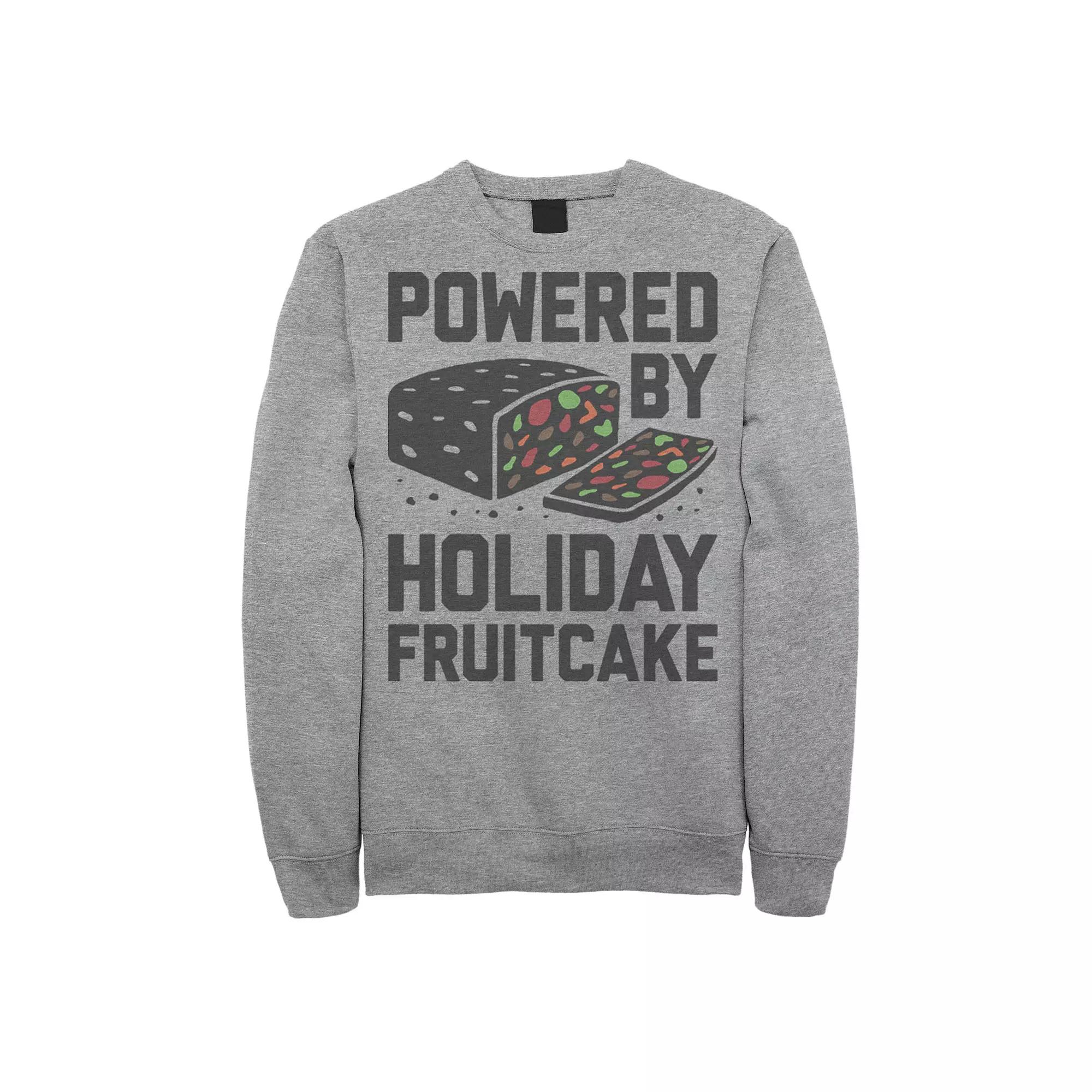 Men's Powered By Holiday Fruitcake Christmas Sweatshirt,  Product Image