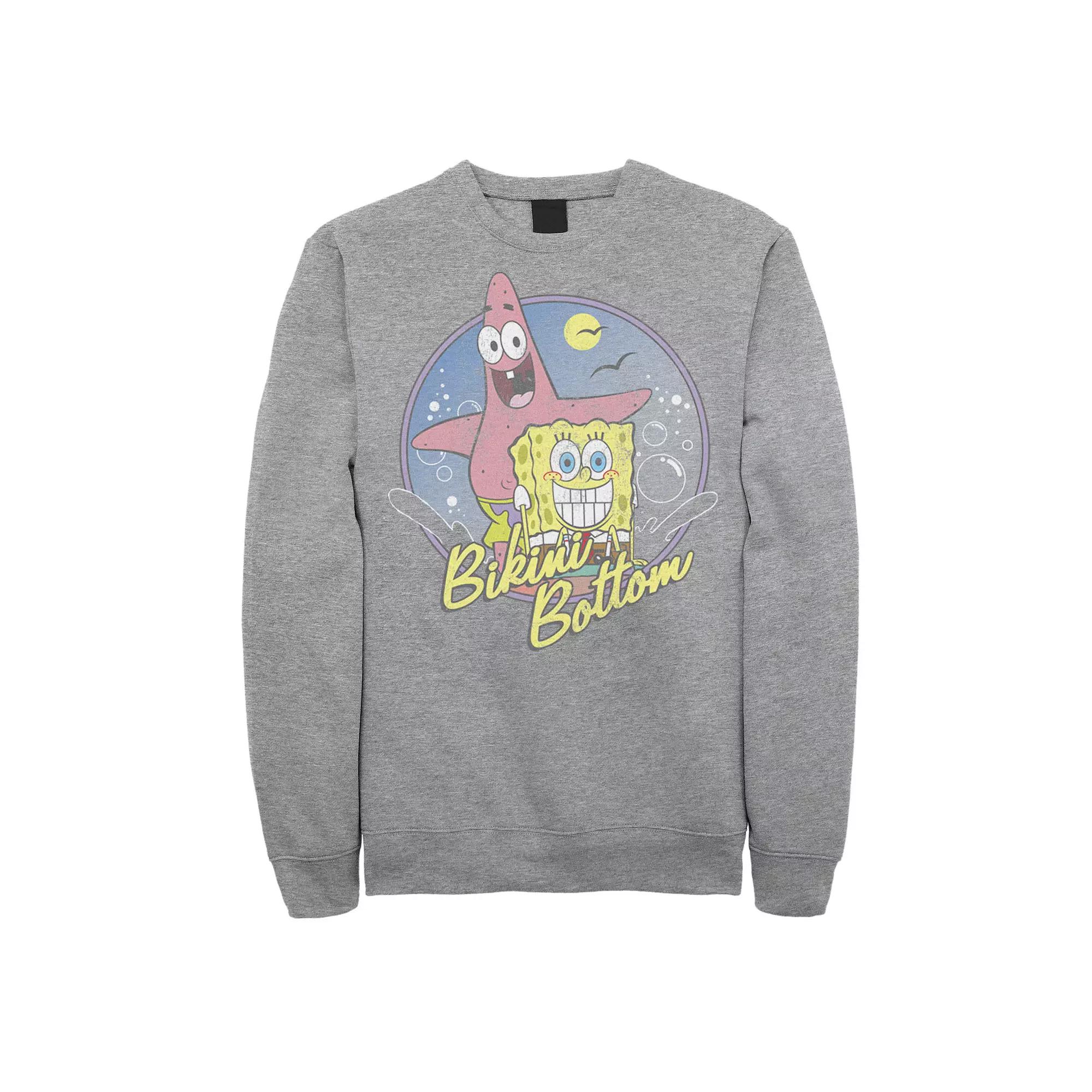 Men's SpongeBob SquarePants And Patrick Bikini Bottom Portrait Sweatshirt,  Product Image