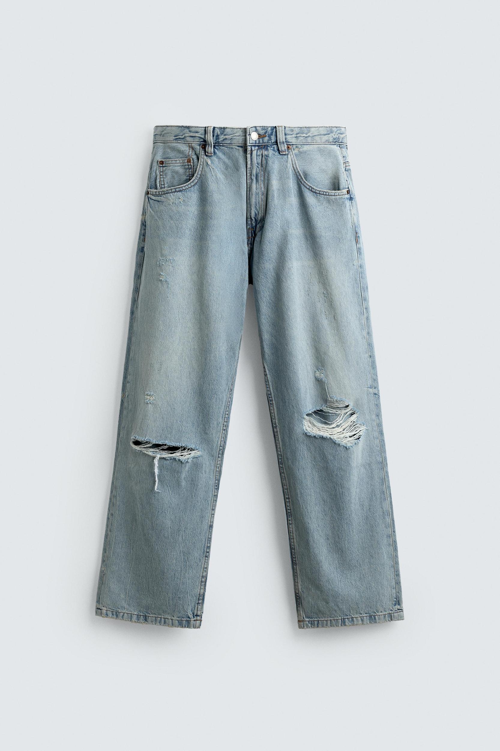 RIPPED BAGGY FIT JEANS Product Image