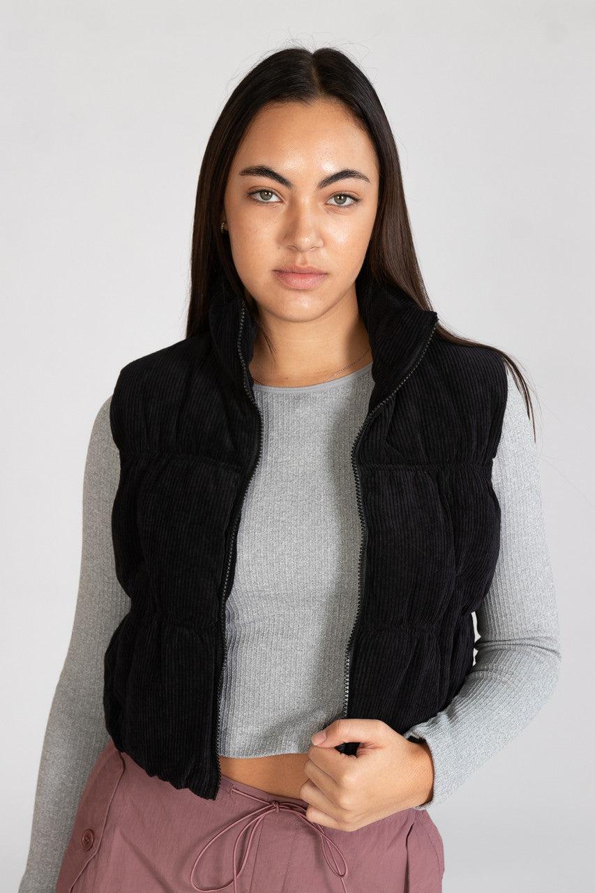 Corduroy Puffer Vest Product Image