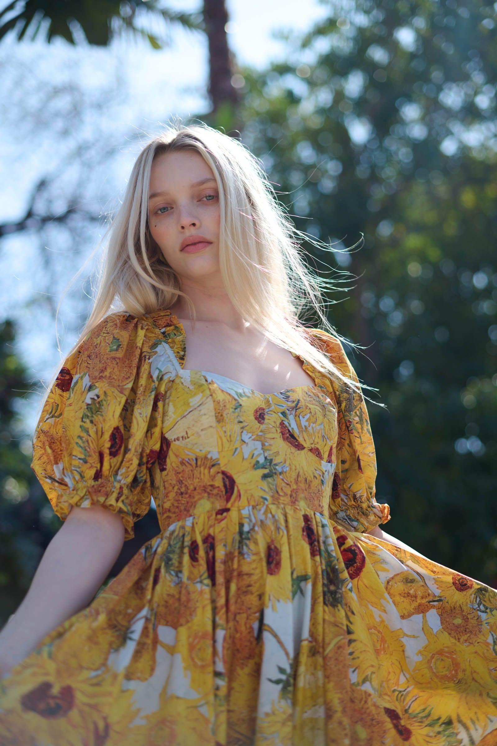 Sunflowers Cotton Ritz Gown Product Image