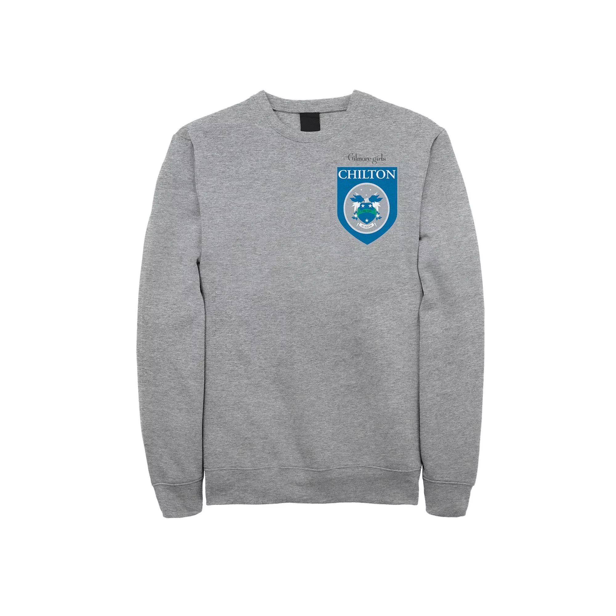 Men's Gilmore Girls Chilton Academy Left Chest Badge Sweatshirt, Size: Large, Athletic Grey Product Image