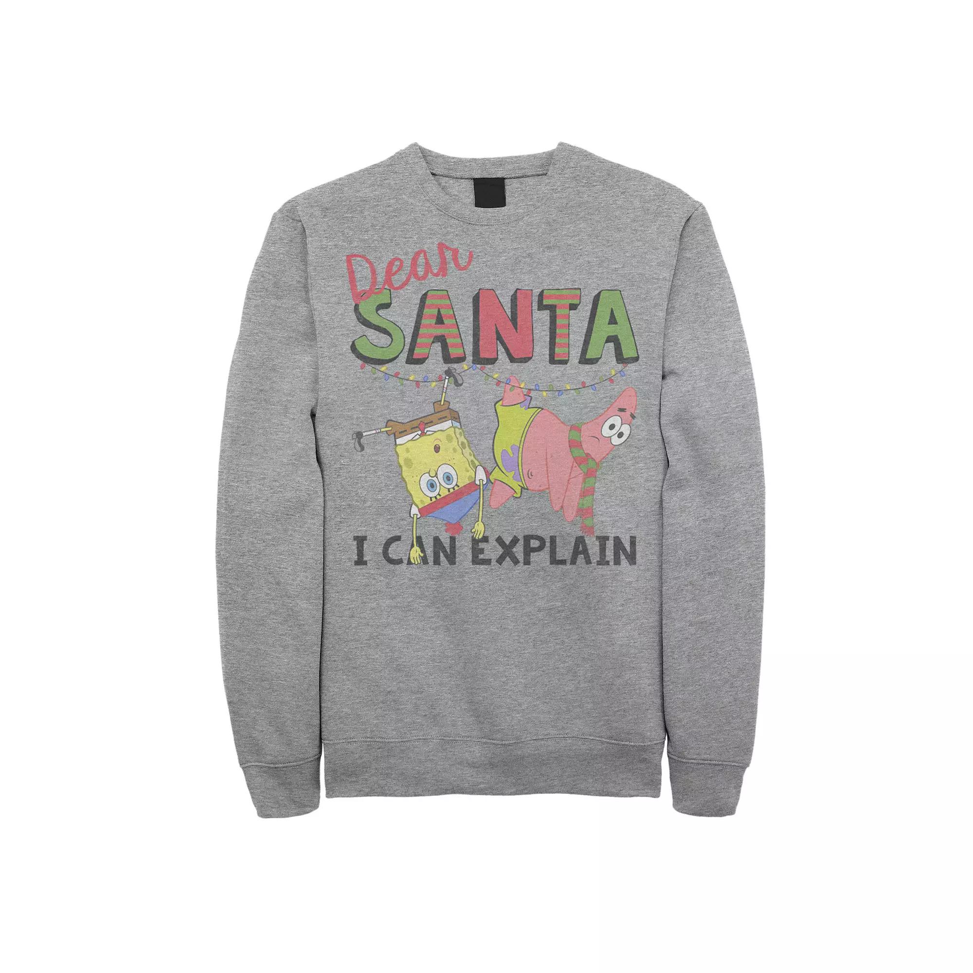 Men's Nickelodeon SpongeBob SquarePants Santa I Can Explain Sweatshirt,  Product Image