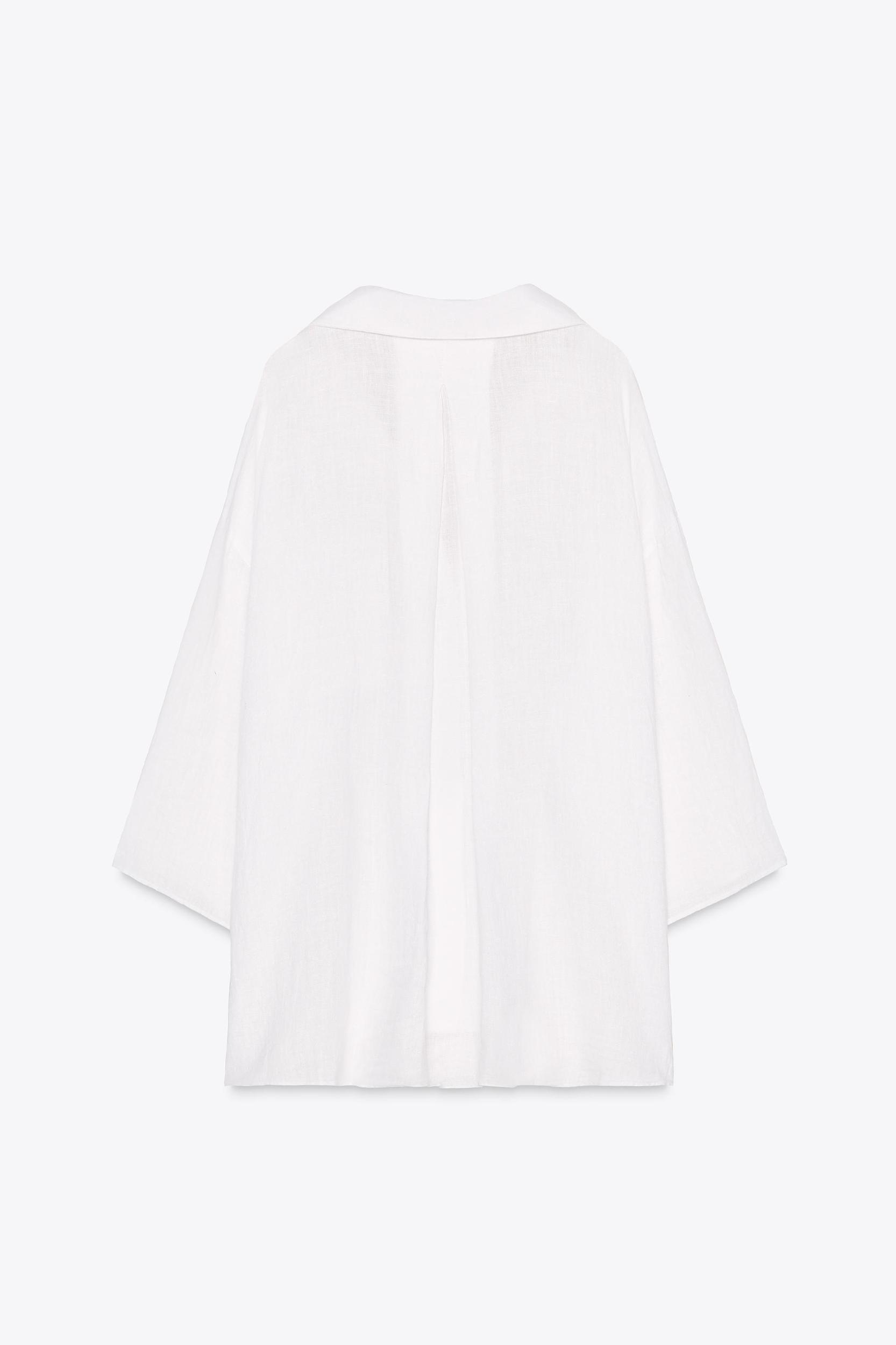 ZW COLLECTION 100% LINEN OVERSIZED SHIRT Product Image