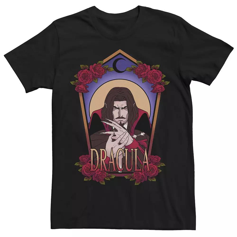 Men's Netflix Castlevania Dracula Floral Portrait Tee,  Product Image